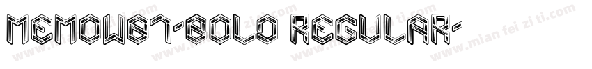 MemoW01-Bold Regular字体转换